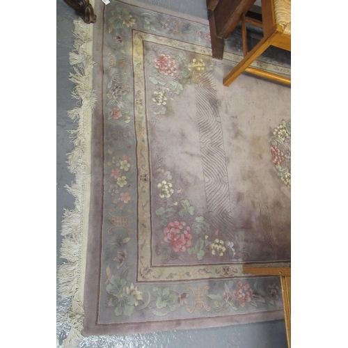 568 - Two Chinese wash rugs, beige ground and orange ground. (2)
(B.P. 21% + VAT)