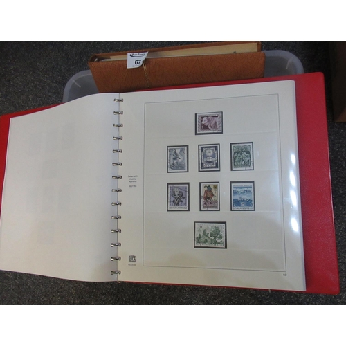 67 - Austria collection of mostly used stamps in two safe dual printed albums 1958 to 1988 plus two furth... 