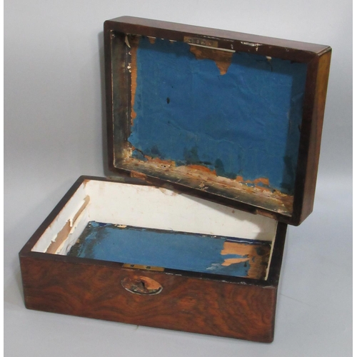 105 - 19th century rosewood ladies work box with mother of pearl inlaid panel to the top.
(B.P. 21% + VAT)