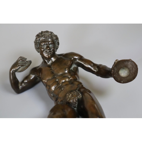 94 - Pair of good quality 19th century patinated bronze figures after the antique to include 'Hercules' a... 