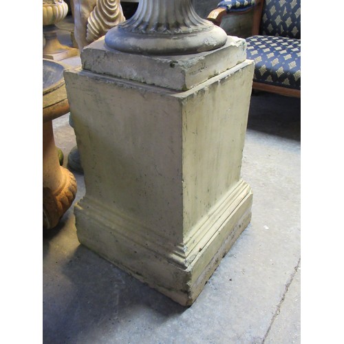 483 - Large 19th century terracotta garden urn marked Blashfield Patent pottery, Stafford 1870, the urn wi... 