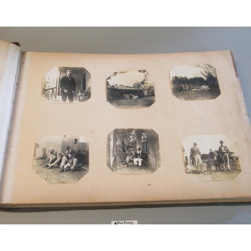 102 - Album of interesting Victorian photographs in Africa to include African workers, Boer War troops, Re... 