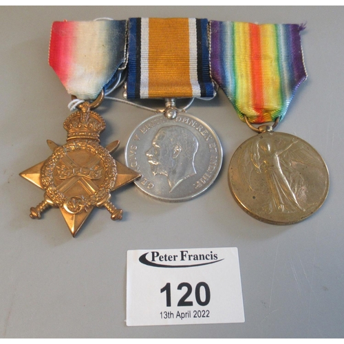 120 - WWI Royal Welsh Fusiliers Medal Trio to include 1914-15 Star, War Medal and Victory Medal awarded to... 