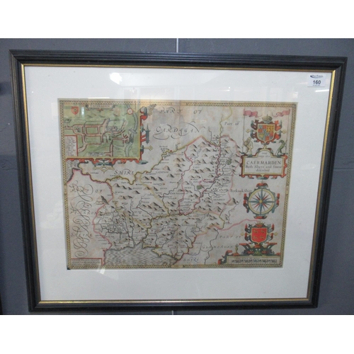 160 - John Speede, Original hand coloured map of 
