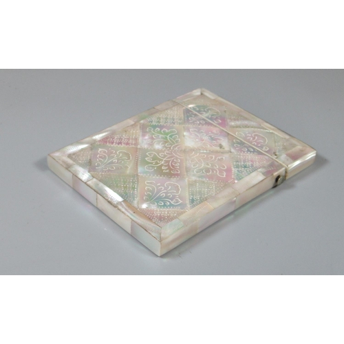 328 - 19th century mother of pearl card case.
(B.P. 21% + VAT)