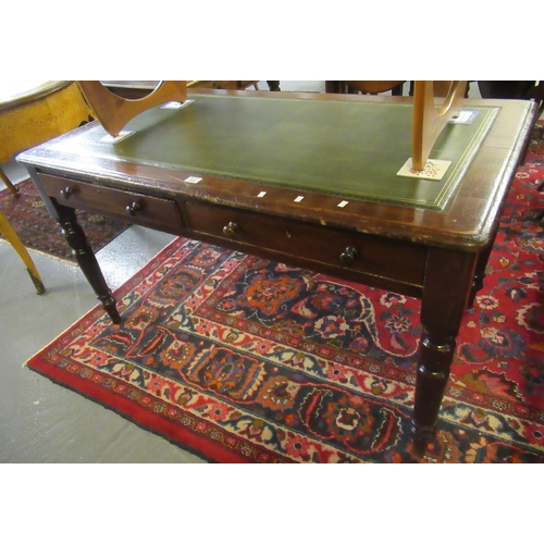 555 - Victorian mahogany leather top library table/writing desk.
(B.P. 21% + VAT)