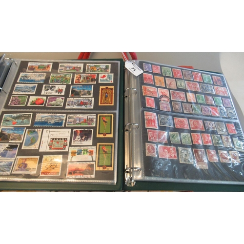 71 - All world collection of mostly used stamps in four green albums, many 100's of stamps.
(B.P. 21% + V... 