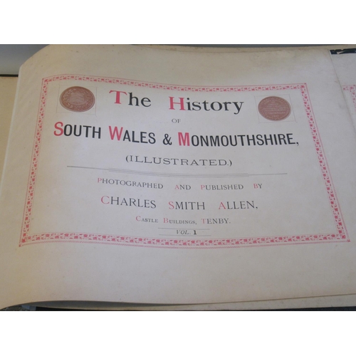 99 - Charles Smith Allen, 'The History of South Wales and Monmouthshire Illustrated', volumes 1 & 2. Larg... 