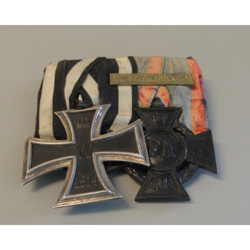 120 - German WWI Iron Cross (second class, EK1914) medal, together with a Friedrich-August cross (second c... 