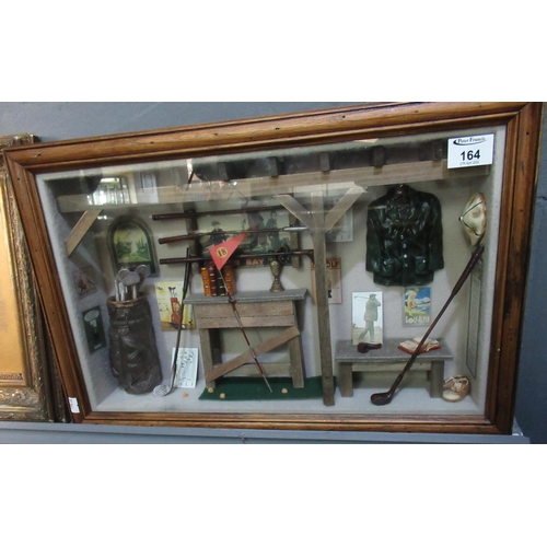 164 - Framed montage of the interior of a vintage golf professionals shop.
(B.P. 21% + VAT)