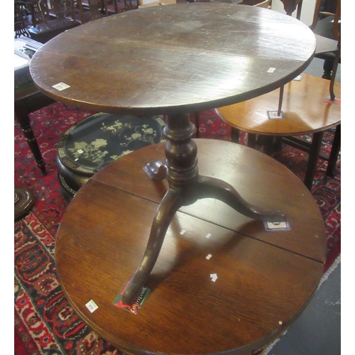 511 - 19th Century oak snap-top tripod table.  (B.P. 21% + VAT)