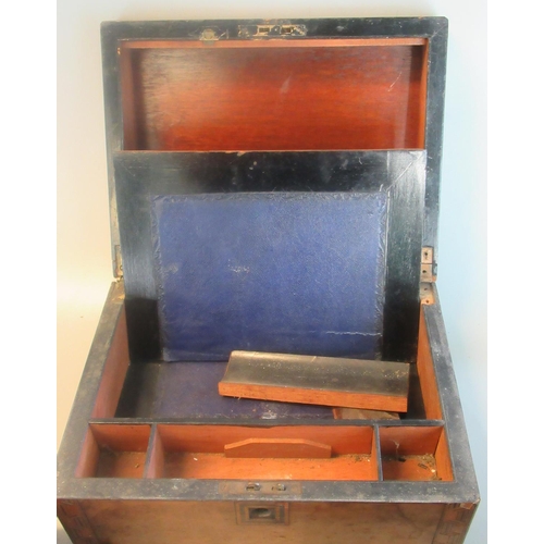 101 - Three Victorian walnut Tunbridge banded work boxes. (3)
(B. P. 21% + VAT)