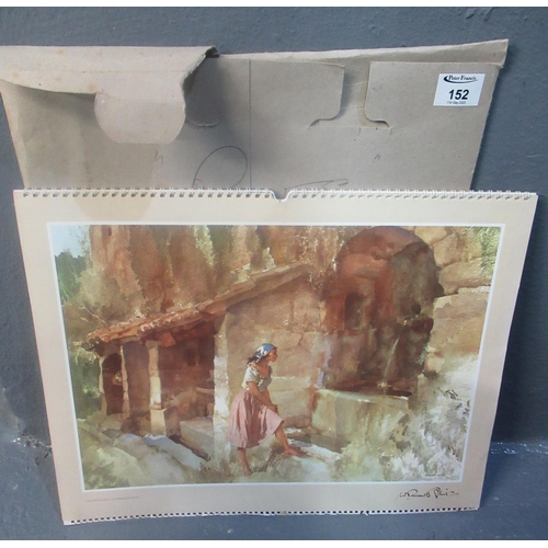 152 - After Sir William Russell Flint, a group of assorted portrait prints originally from a calendar.
(B.... 