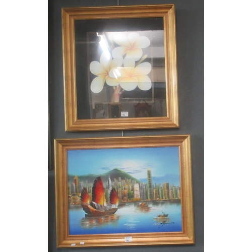 166 - Pair of large brass rubbings from 15th century tombs, together with two furnishing pictures of Venic... 