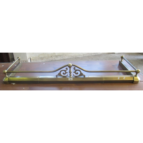 506 - Victorian brass fire fender.  (B.P. 21% + VAT)