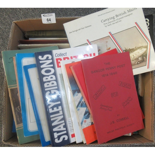 64 - Large box of stamps catalogues and handbook of mostly related to Great Britain, interesting lot.   (... 