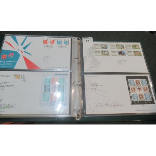 67 - Great Britain collection of First Day covers in green album 1999 to 2016 period commemoratives, defi... 