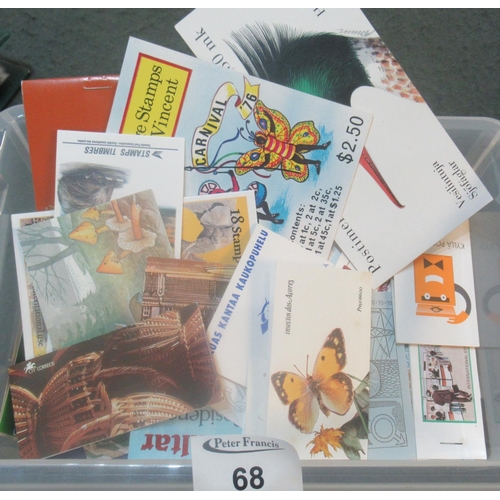 68 - All world collection of stamp booklets in plastic box 60+ from a wide range of countries.   (B.P. 21... 