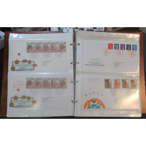 77 - Great Britain collection of stamp first day covers in album and small box. 1978 to 2000s.
(B.P. 21% ... 