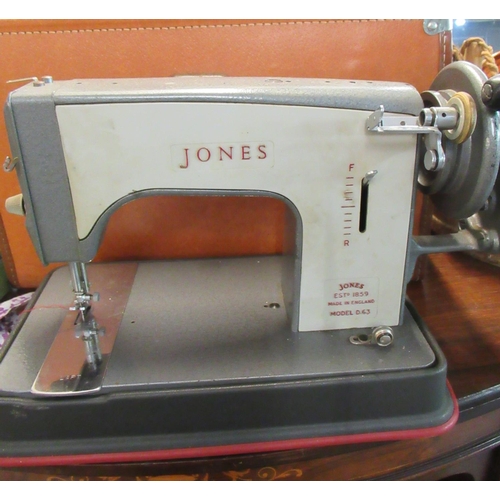 516 - Vintage Jones model D63 sewing machine in fitted box.
(B.P. 21% + VAT)