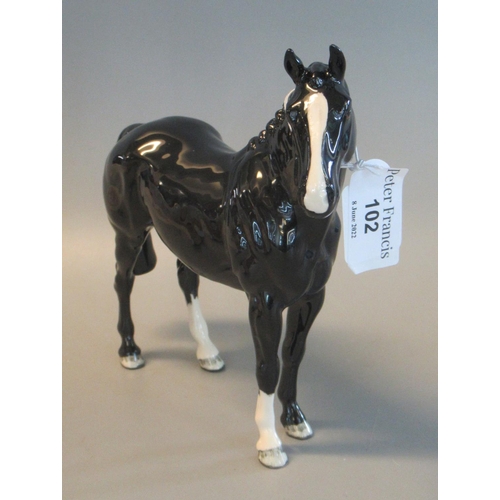 102 - A John Beswick Special Edition 'Hunter black' horse in original box. (B.P. 21% + VAT)