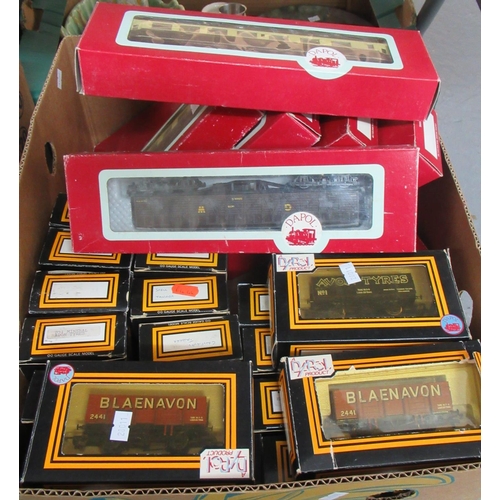 376 - Box of Dapol  OO Gauge scale models, carriages, coaches, tankers etc. all in original boxes.  (B.P. ... 