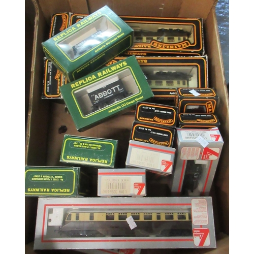 397 - box of Lima, Mainline and Replica railways OO gauge models in original boxes, to include: wagons, ra... 