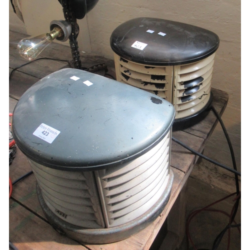 423 - Pair of vintage EMI D-shaped fan heaters.
(B.P. 21% + VAT)