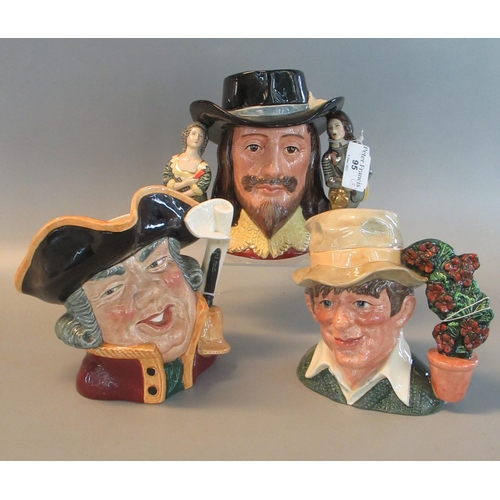 95 - 3 Royal Doulton character jugs to include: The Gardner, King Charles I and Town Crier (3)  (B.P. 21%... 