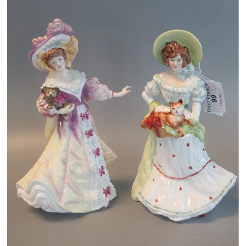 99 - 2 Royal Doulton bone china figurines to include: 'Lady Doulton 1997 Jane' and 'Lady Doulton 1995 Lil... 