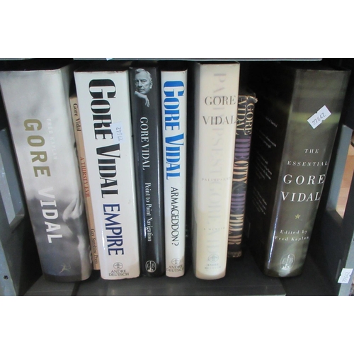 418 - Box of mainly hard back books, by or about Gore Vidal: 'Gore Vidal, a Biography', Fred Caplan, Books... 