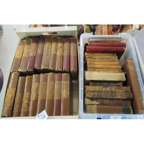 428 - volumes of the monthly issues of 'The Waverley' novels dating around 1831, printed for Robert Cadell... 