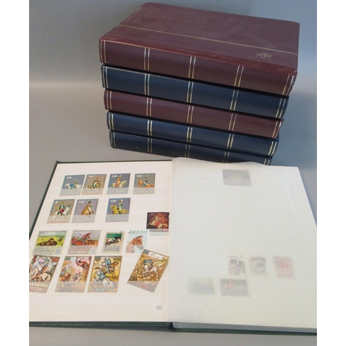 66 - All world selection of stamps in six large Lighthouse stock-books many 100's of stamps including lot... 