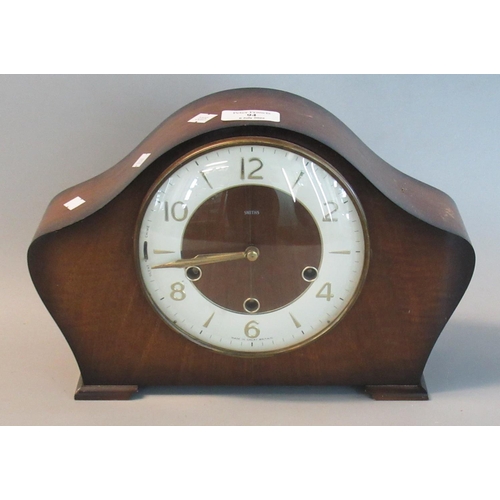 94 - Mid century Smiths three train hat shaped mantle clock.  (B.P. 21% + VAT)