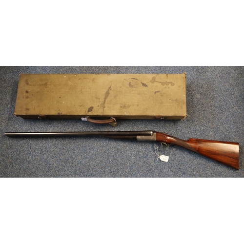 289 - Charles Lancaster 12 bore double barrelled ejector shotgun with 28