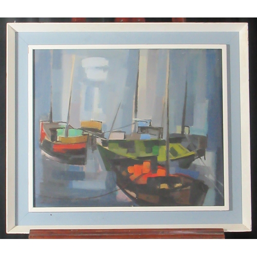 135 - George Bass (British mid 20th century), 'Norfolk Regatta', oils on board.  Inscribed verso.  51x61cm... 