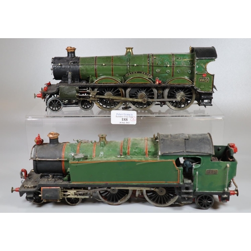 188 - O gauge three rail electric kit built 442 Great Western Railway tank locomotive, together with anoth... 