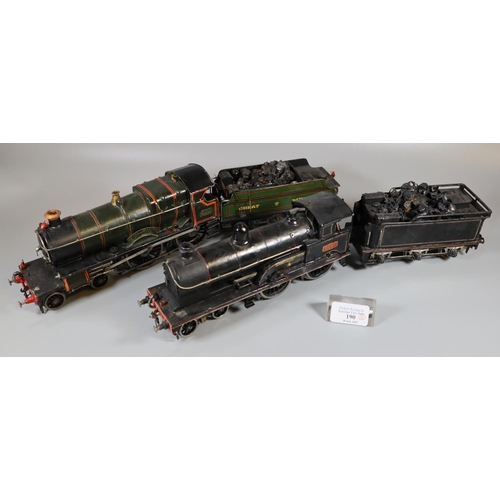 190 - Two O gauge three rail electric kit built locomotives, to include: 440 