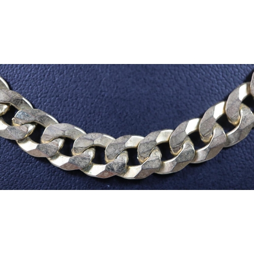 267 - 9ct gold flattened curb link chain.  Length 20 inches.  Approx weight 32.3 grams.
  (B.P. 21% + VAT)