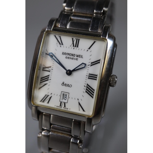 Raymond Weil Saxo stainless steel gentleman s Tank style