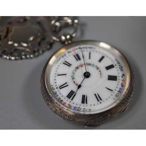 287 - A group of pocket watches, to include Waltham gold plated open faced keyless pocket watch with Roman... 