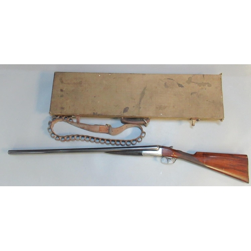 289 - Charles Lancaster 12 bore double barrelled ejector shotgun with 28