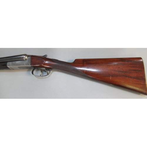 289 - Charles Lancaster 12 bore double barrelled ejector shotgun with 28