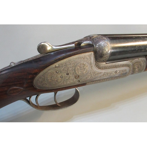 290 - Union Armera double barreled side by side 12 bore side lock ejector shotgun, 'Black Pont Deluxe', ha... 