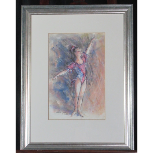 97 - Valarie Ganz (Welsh 1936-2015), 'Jenny receiving applause', signed, with Attic Gallery label verso. ... 