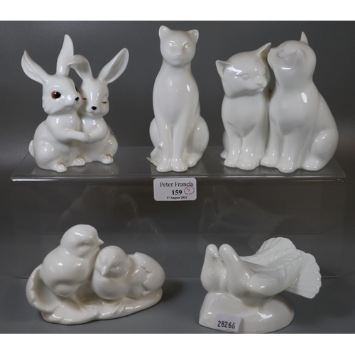 159 - Three Royal Doulton 'Images of nature' animal figurines to include; 'Devotion', 'New Arrival' and 'P... 