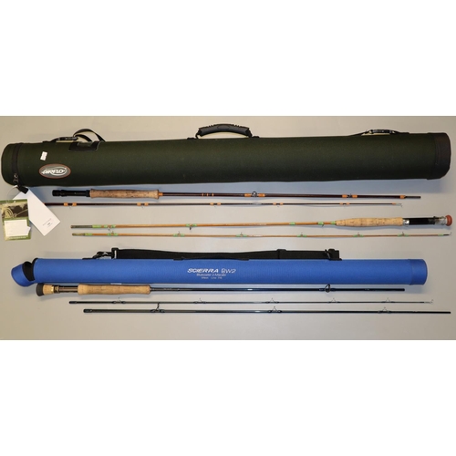 186 - 'Nant Fechan' two piece split cane single handed fly fishing rod by Bill Ritson in canvas case, toge... 