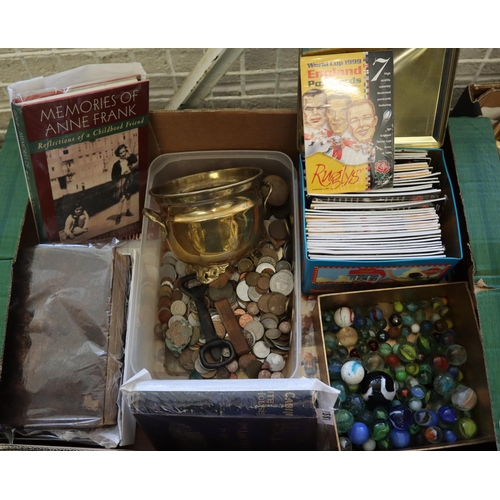 192 - Collection of coins and ephemera, to include: 'From Log Cabin to Whitehouse' hardback book 1881, han... 