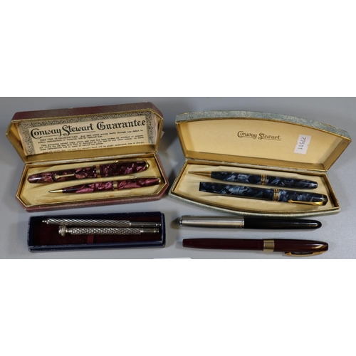 289 - Box of assorted pens, to include Parker, Sheaffer, Conway Stewart etc.  (B.P. 21% + VAT)