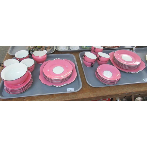 362 - Two trays of Aynsley pink ground tea ware, plates etc.  (2)  (B.P. 21% + VAT)